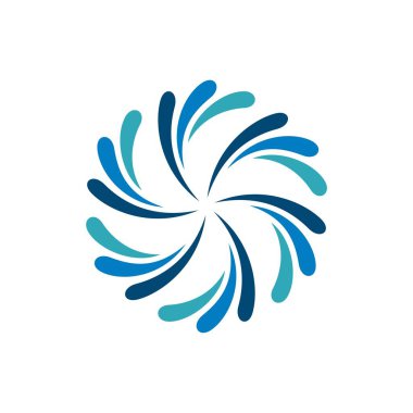 Yıldız çiçek süs işareti logo şablonu beyaz arka plan üzerinde