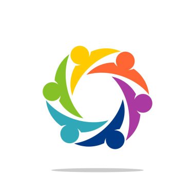 Beyaz arka plan üzerinde soyut geometrik logosu