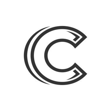 C harfi logo şablonu