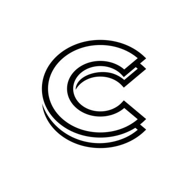 C harfi logo şablonu