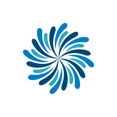 Yıldız çiçek süs işareti logo şablonu beyaz arka plan üzerinde