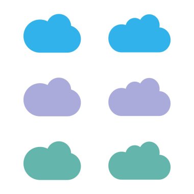 Küme bulut vektör Logo şablonu