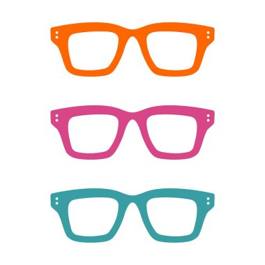 Renkli Geek gözlük Logo şablonu