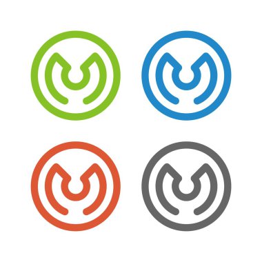 M harfi logo şablonu