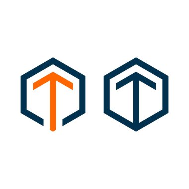 Altıgen kutusu Logo şablonu oku