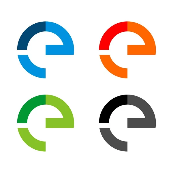 Шаблон Логотипу Електронної Літери — стоковий вектор