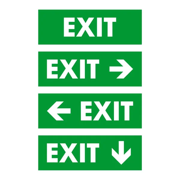 Exit Sign Vector Template — Stock Vector