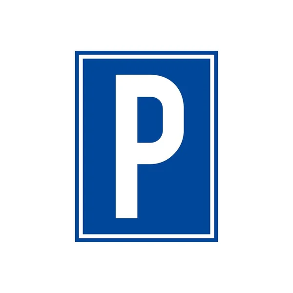 Straßen Verkehrsschild Parkplatz — Stockvektor