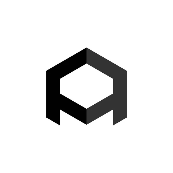 Abstrakcja Geometryczna Logo Białym Tle — Wektor stockowy
