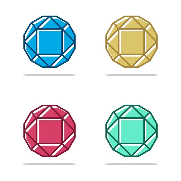 Modèle Logo Serti Diamants — Image vectorielle