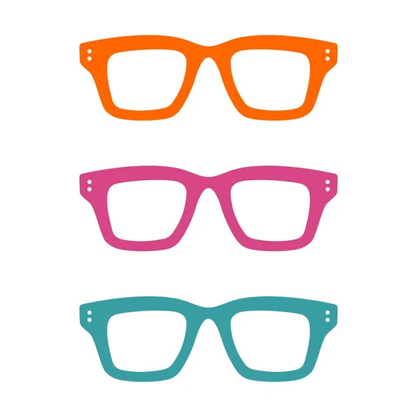 Colorful Geek Glasses Logo Template — Stock Vector