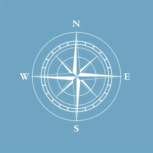 Compass Rose Logotyp Mall — Stock vektor