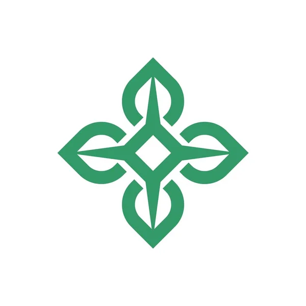 Templat Logo Bunga Ornamental - Stok Vektor
