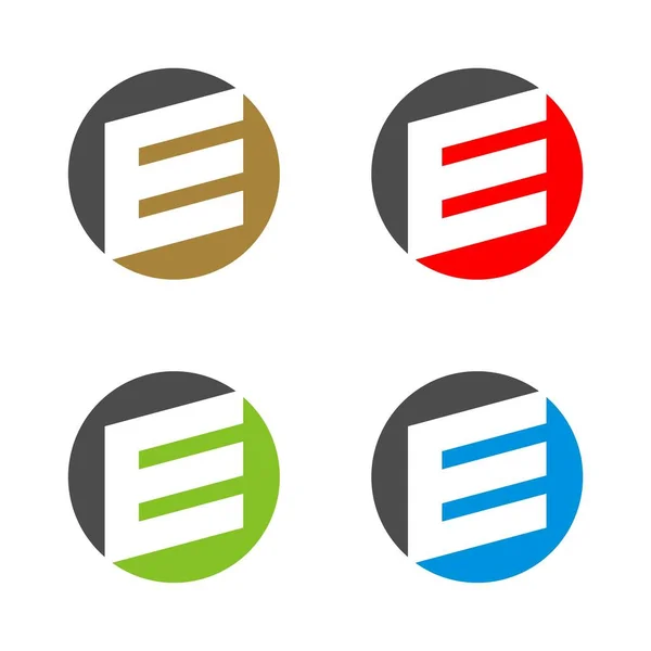 Електронна Літера Круг Логотип Шаблон — стоковий вектор