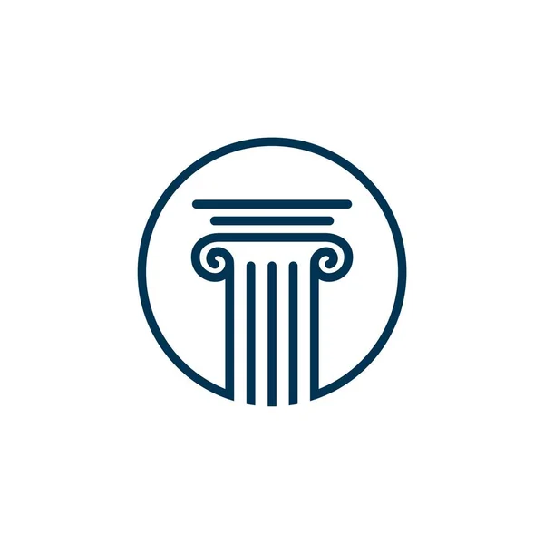 Pilíř Logo Šablona Pro Firmu Právník — Stockový vektor