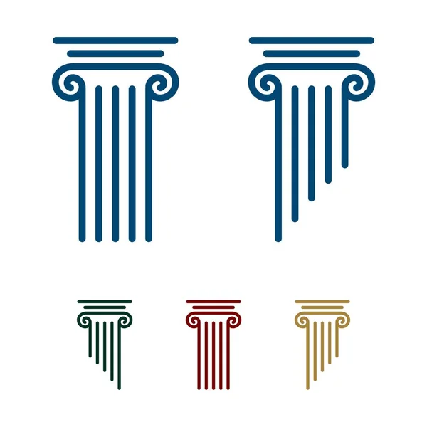 Säule Logo Vorlage Für Anwaltskanzlei — Stockvektor