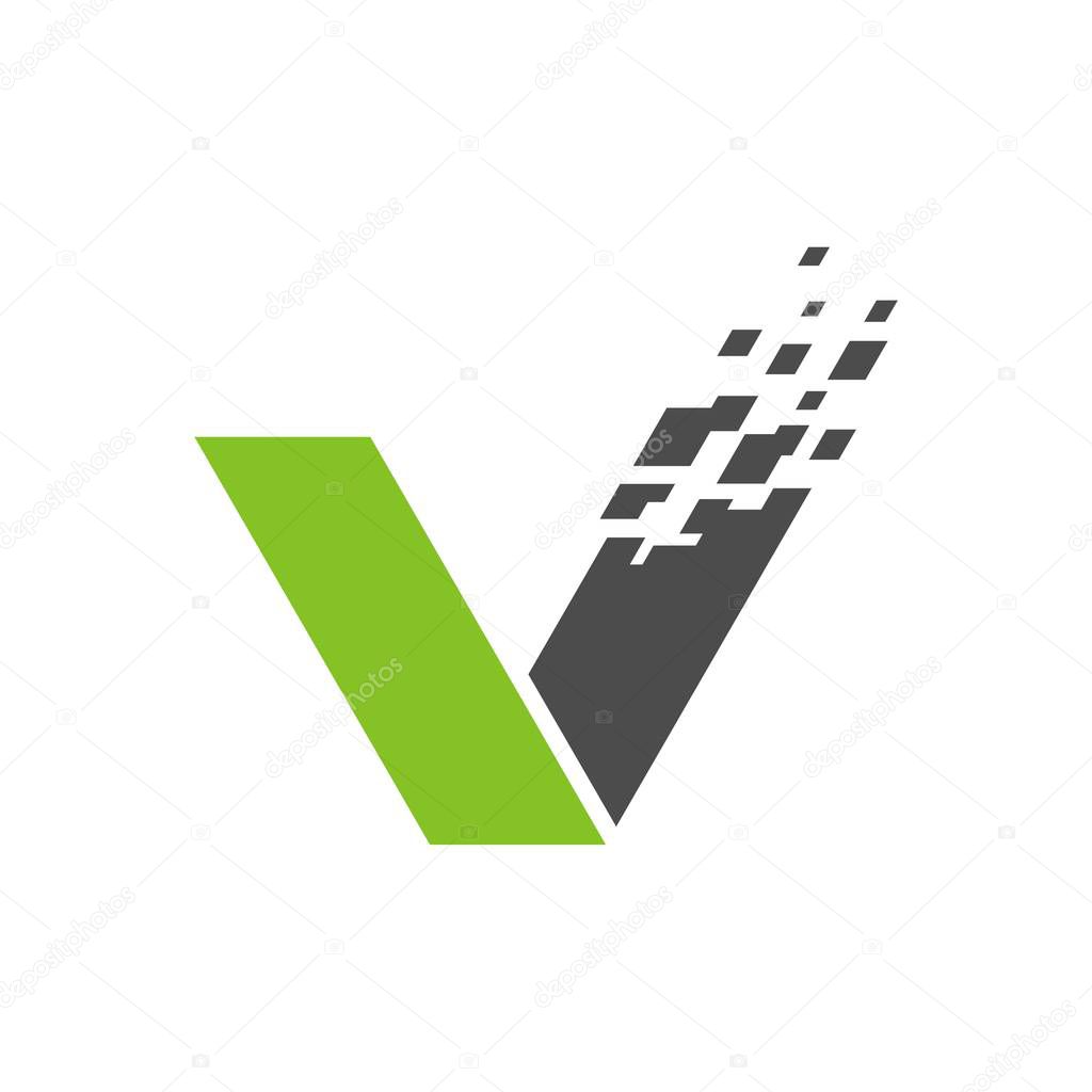 V Letter Logo Template