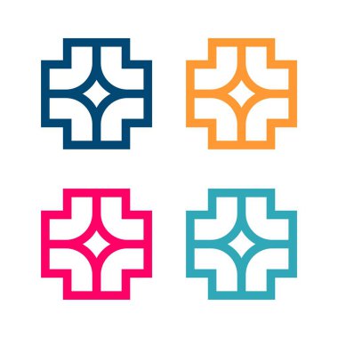 Süs çapraz Logo şablonu
