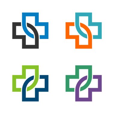 Sağlık çapraz Infinity satırı Logo şablonu