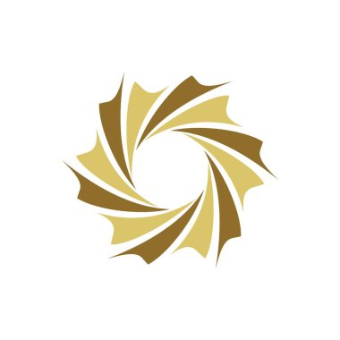 Yıldız çiçek süs işareti logo şablonu beyaz arka plan üzerinde