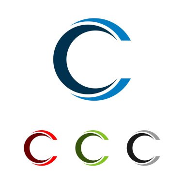 C harfi logo şablonu