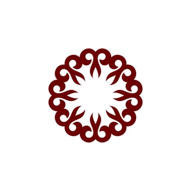 Yıldız çiçek süs işareti logo şablonu beyaz arka plan üzerinde