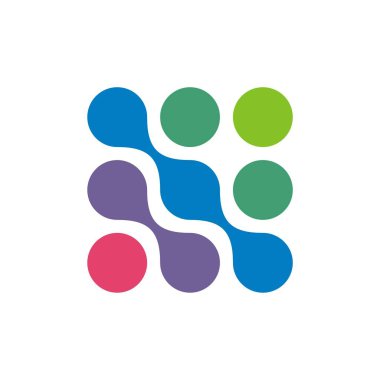 Molekül kuantum nokta Logo şablonu