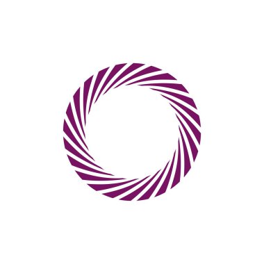 Beyaz arka plan üzerinde renkli soyut daire logo şablonu
