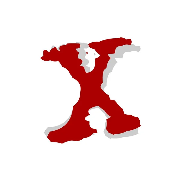 Red Letter Logo Template — Stock Vector