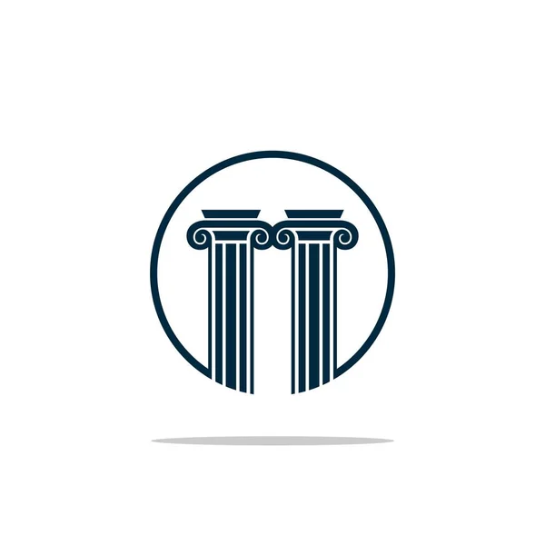 Πυλώνα Λογότυπο Για Την Εταιρία Δικηγόρος — Διανυσματικό Αρχείο