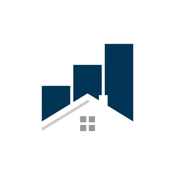 House Gayrimenkul Logo Şablonu — Stok Vektör