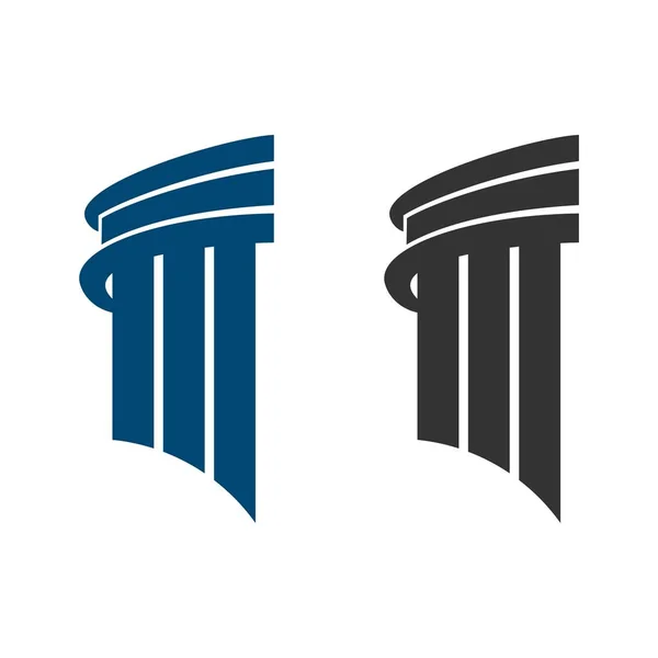 Pilíř Logo Pro Firmu Právník — Stockový vektor