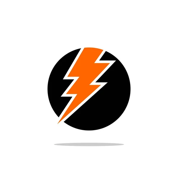 サンダー ボルトの記号のロゴのテンプレート — ストックベクタ