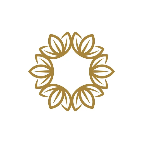 Logotipo Simples Tema Floral Fundo Branco — Vetor de Stock