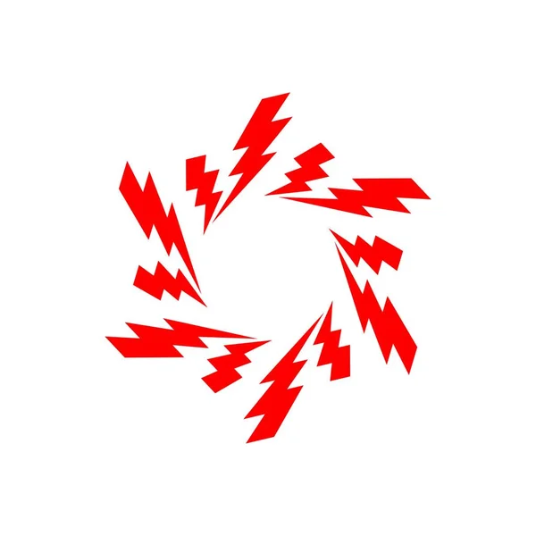 白い背景の上の星の花装飾記号ロゴのテンプレート — ストックベクタ
