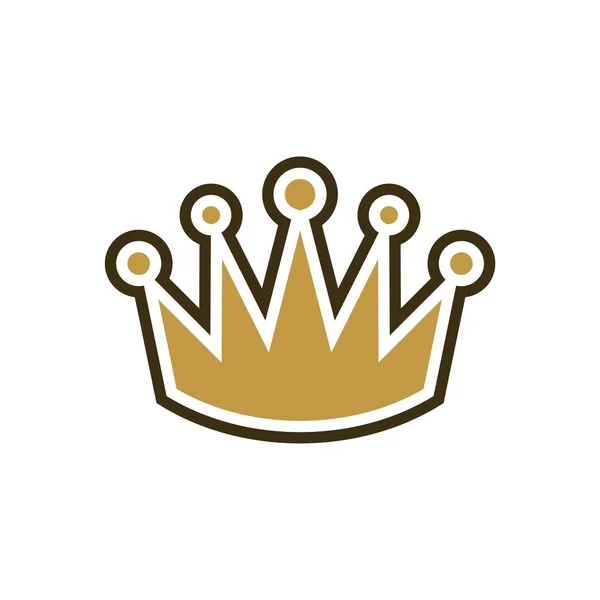 Modelo Logotipo Linha Crown — Vetor de Stock