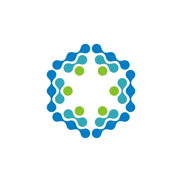 Bunte Abstrakte Kreis Logo Vorlage Auf Weißem Hintergrund — Stockvektor