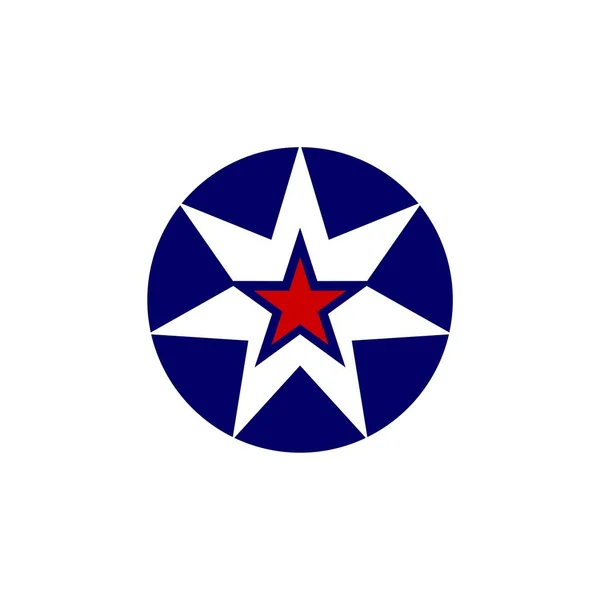 創造的な星の形のロゴの背景色 — ストックベクタ