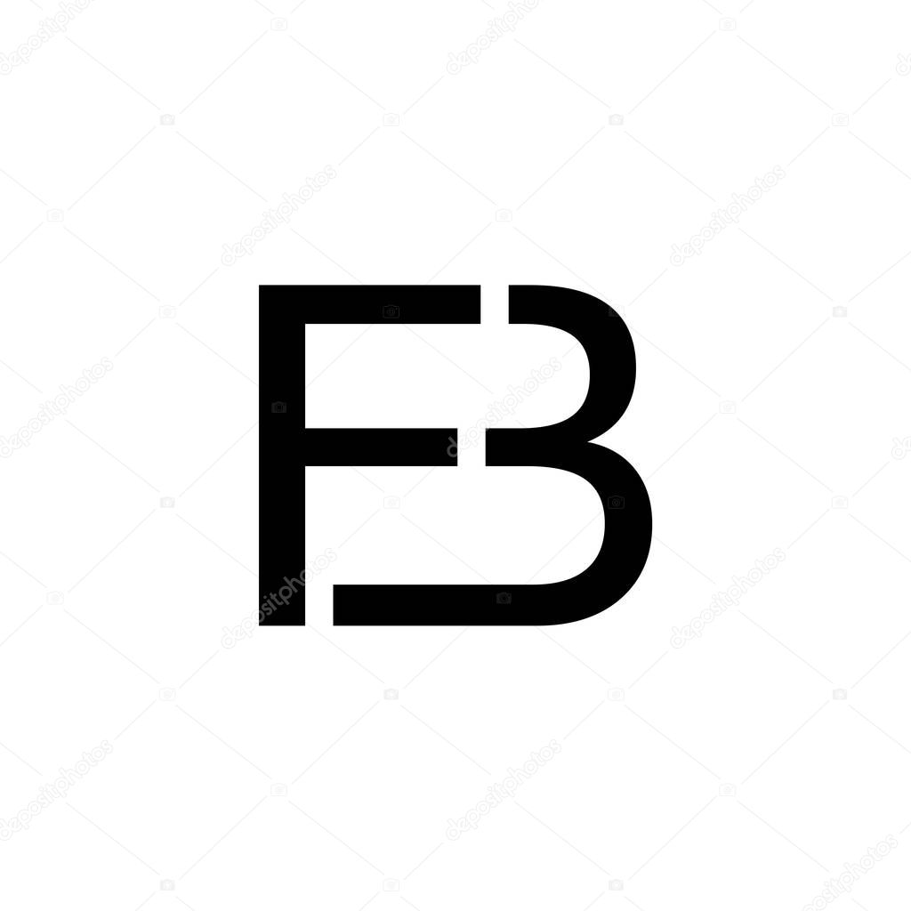 B F or F B Letter Logo Template