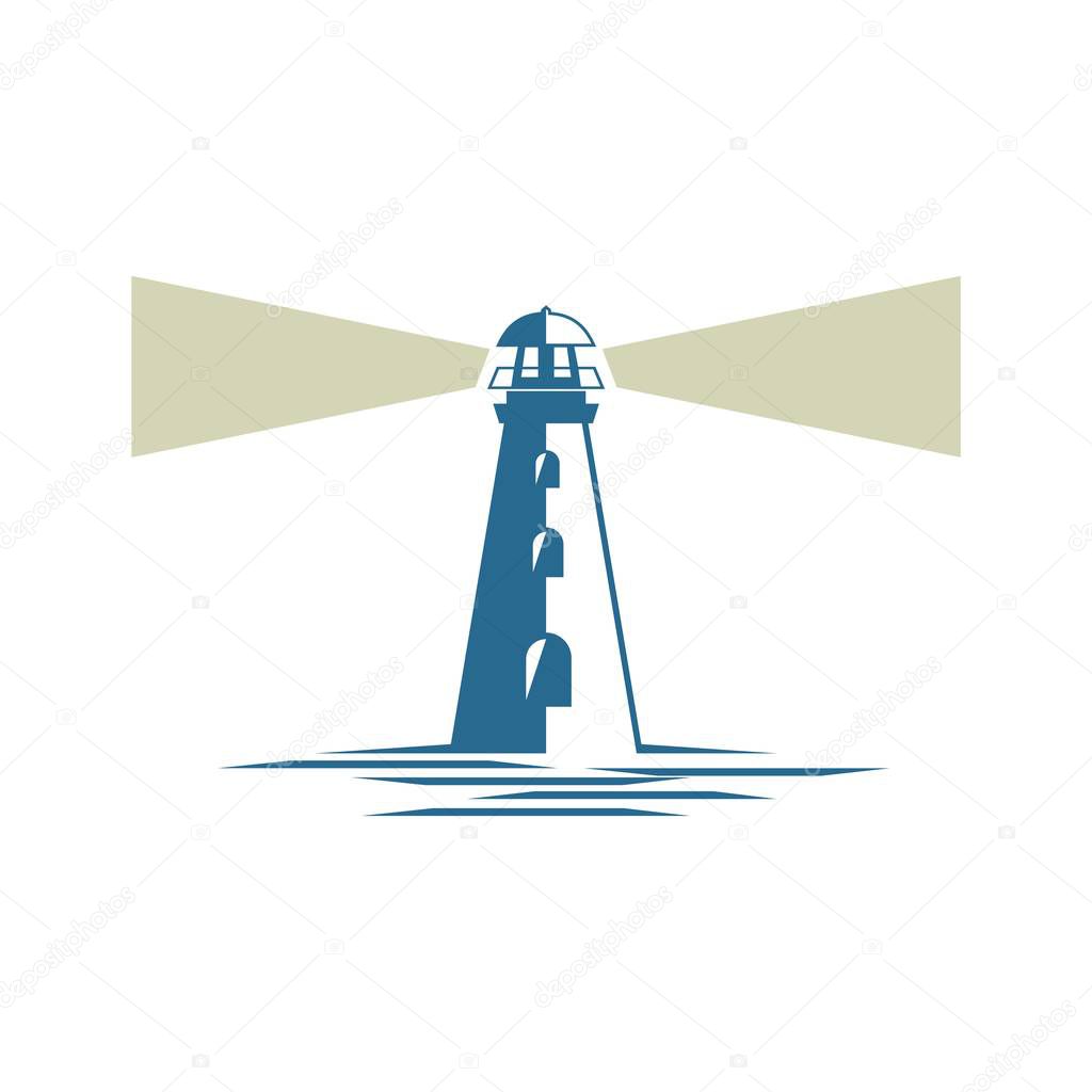 Lighthouse, beacon Logo Template