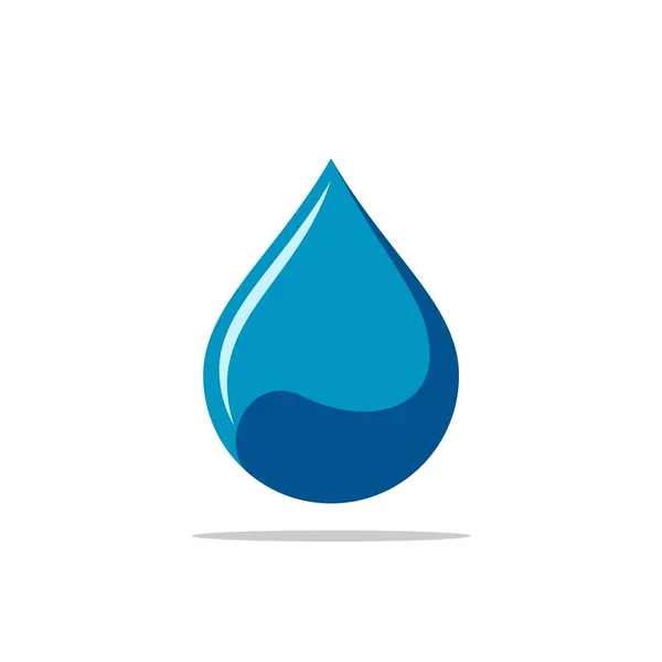 Logo Plano Simple Con Gota Agua Sobre Fondo Blanco — Archivo Imágenes Vectoriales