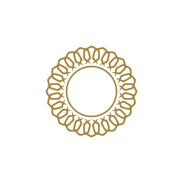 Modelo Logotipo Flor Ornamental — Vetor de Stock