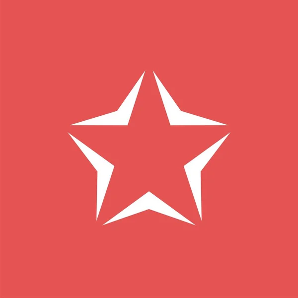 Logo Forma Estrella Creativa Sobre Fondo Rojo — Vector de stock