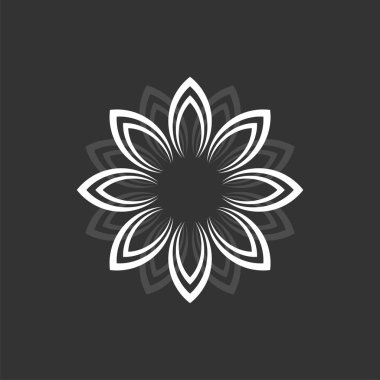 Süs çiçek Logo şablonu