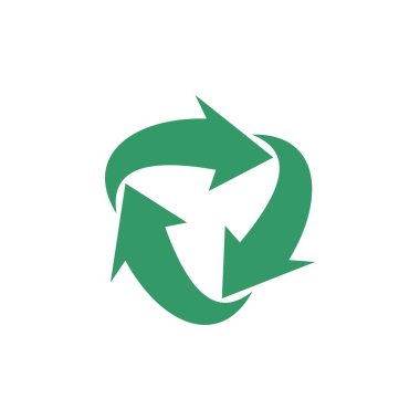 Yeşil geri dönüşüm ok Logo şablonu