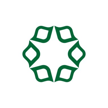 Beyaz arka plan üzerinde soyut geometrik logosu