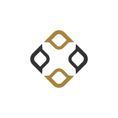 Beyaz arka plan üzerinde soyut geometrik logosu