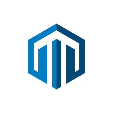 Beyaz arka plan üzerinde soyut geometrik logosu