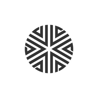 Beyaz arka plan üzerinde renkli soyut daire logo şablonu