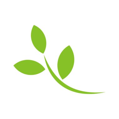 Beyaz arka plan üzerinde floral tema basit logo